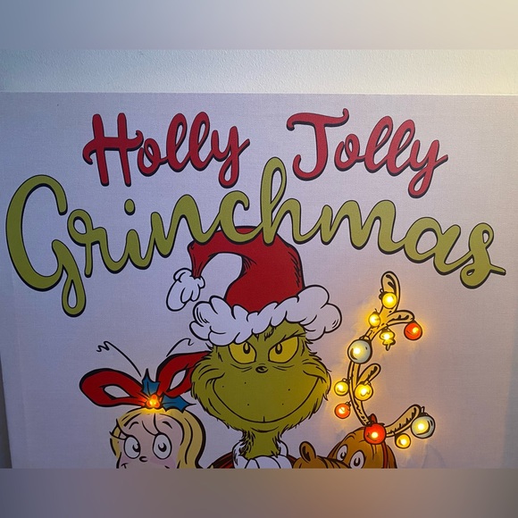 2021 Dr. Seuss holly jolly Christmas The Grinch wall art - Picture 4 of 11